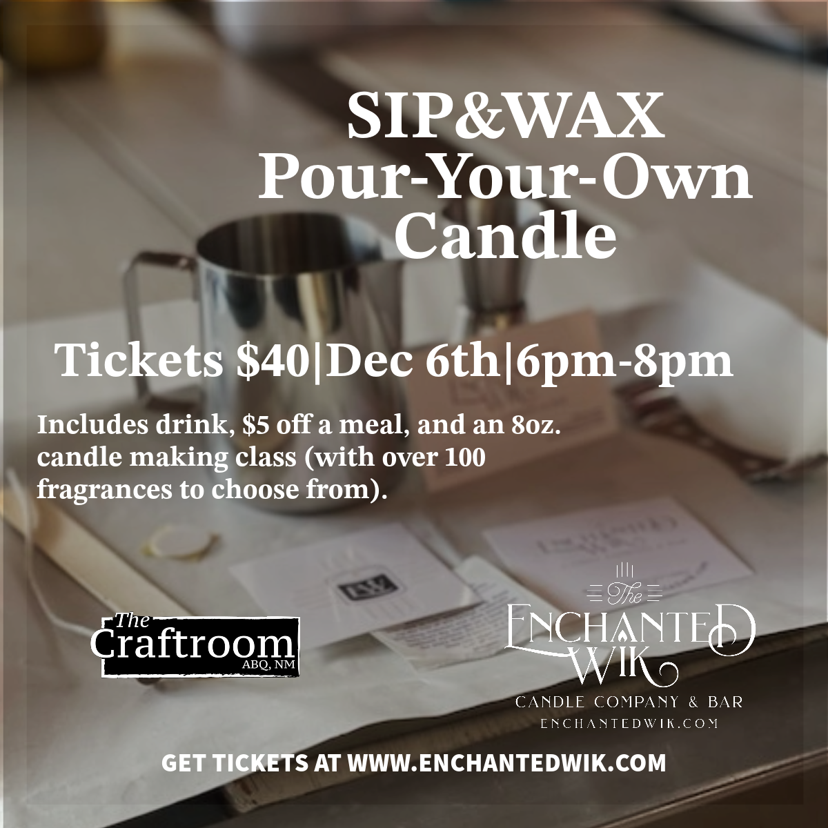 The Craftroom - Wednesday, December 6th from 6pm-8pm