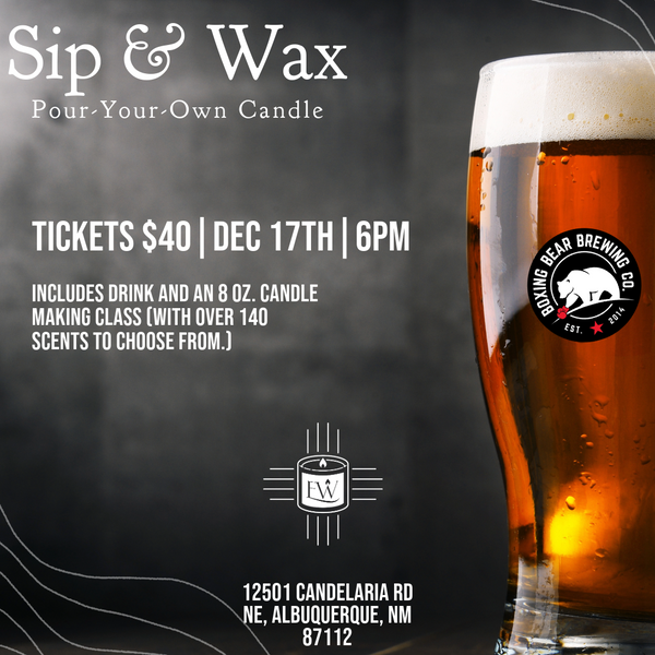 Boxing Bear Tramway - Make Your Own Candle Night- Tuesday December 17th @6PM