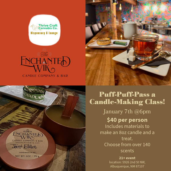 Puff-Puff-Pass Candle Making Class - Wednesday January 7th @6PM