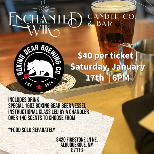 Boxing Bear Beer Can Candles - Saturday, January 17th @6PM
